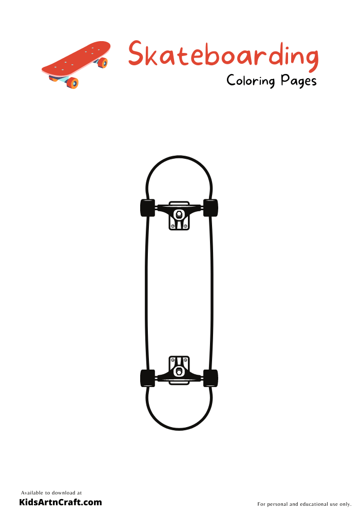 Skateboarding Coloring Pages For Kids