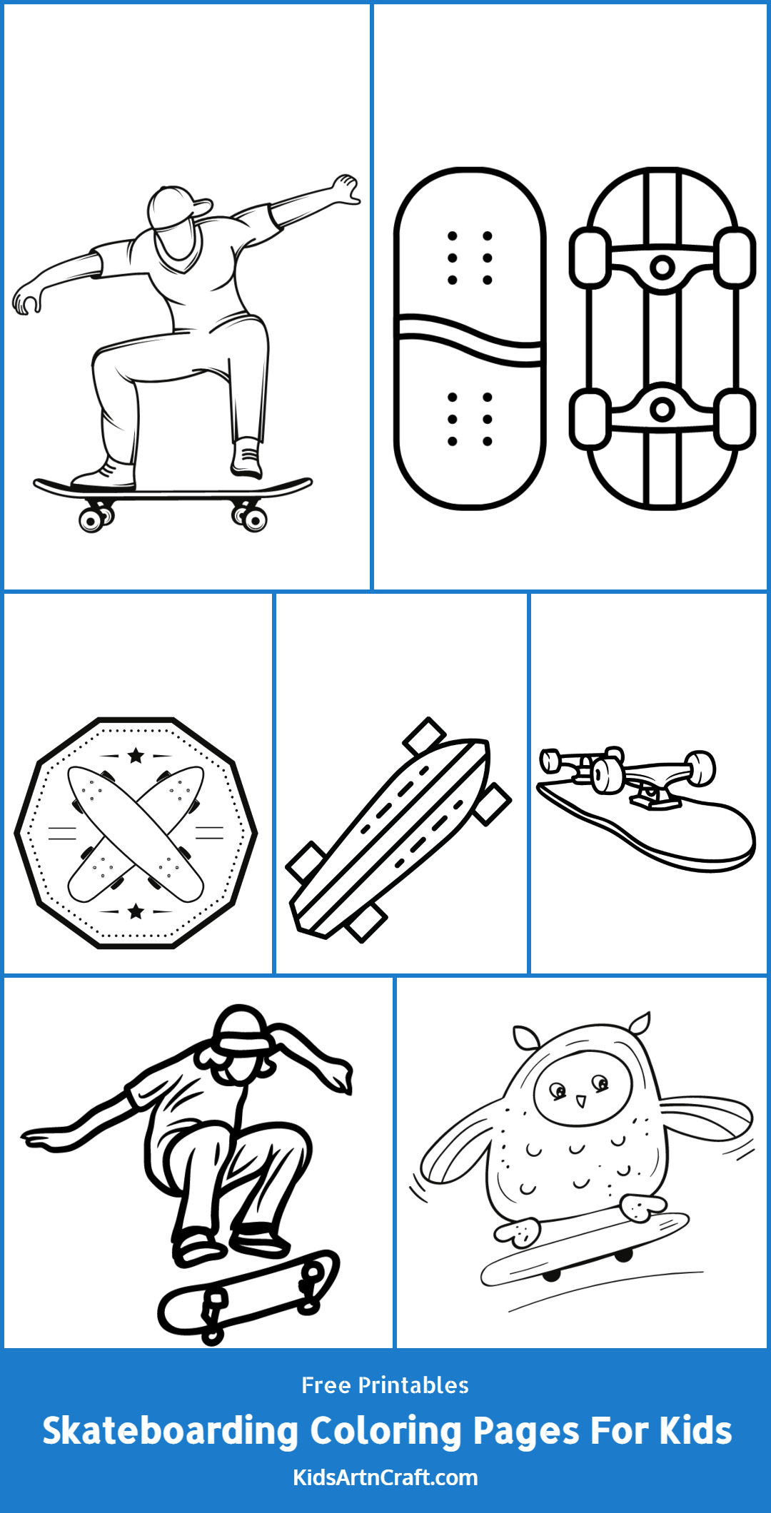 Skateboarding Coloring Pages For Kids – Free Printables