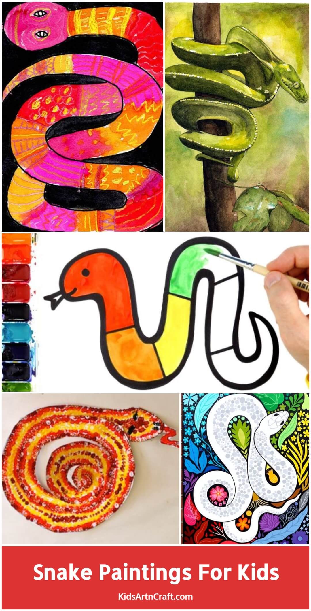 Snake Paintings for Kids