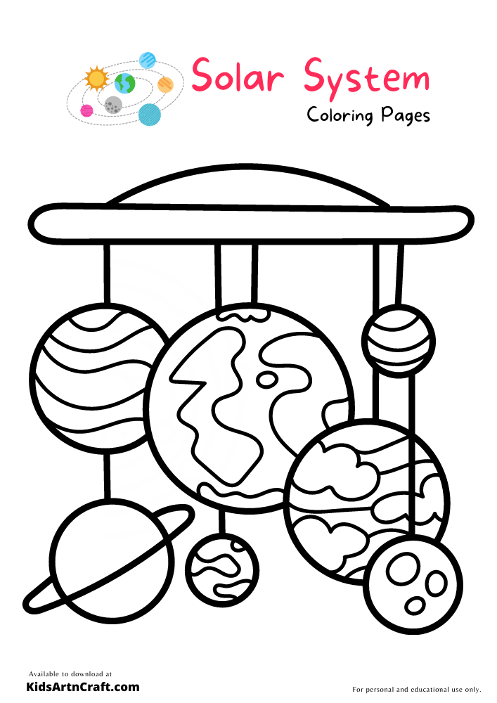 Solar system Coloring Pages For Kids – Free Printables