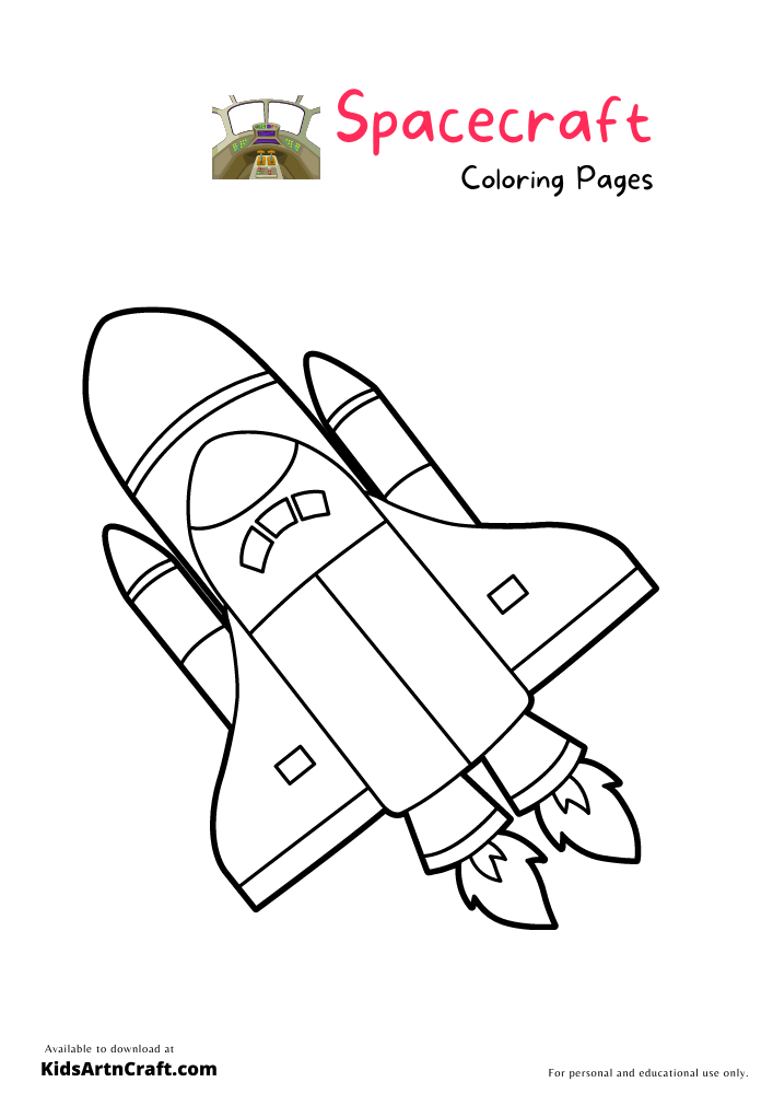 Spacecraft Coloring Pages For Kids – Free Printables - Kids Art & Craft