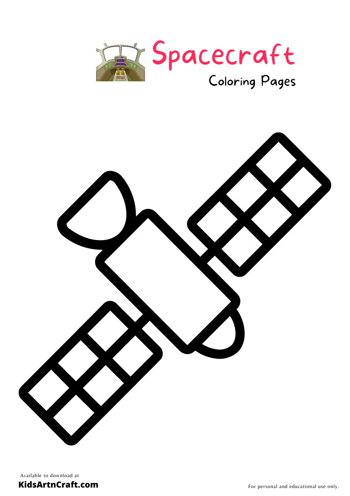 Spacecraft Coloring Pages For Kids – Free Printables