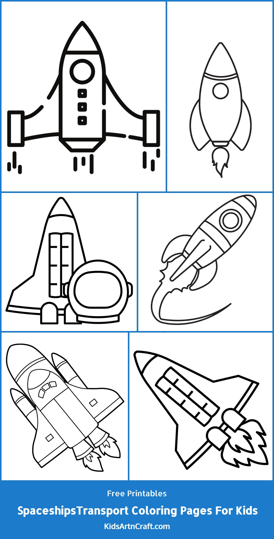 SpaceshipsTransport Coloring Pages For Kids – Free Printables