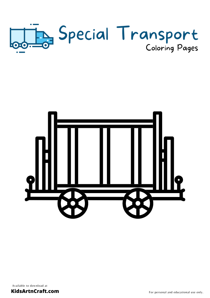 Special Transport Coloring Pages For Kids