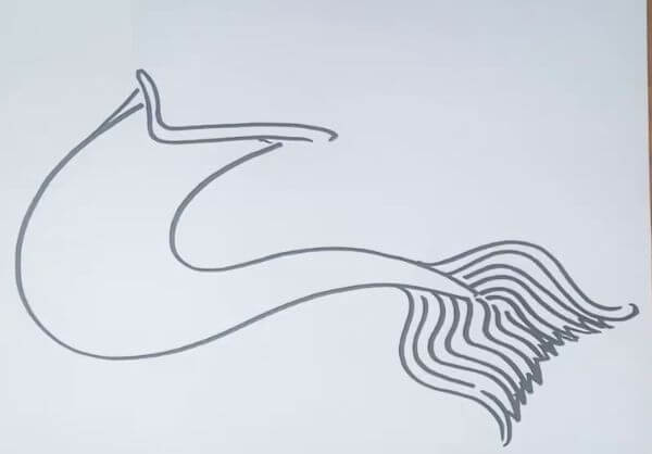 Step By Step Fun Mermaid Tail Drawing