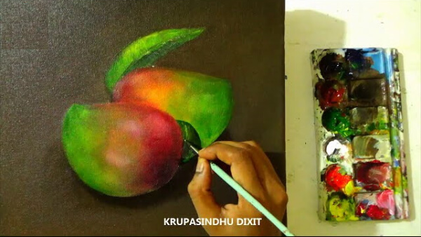 Mango Paintings for Kids Step By Step Mango Acrylic Painting Tutorial