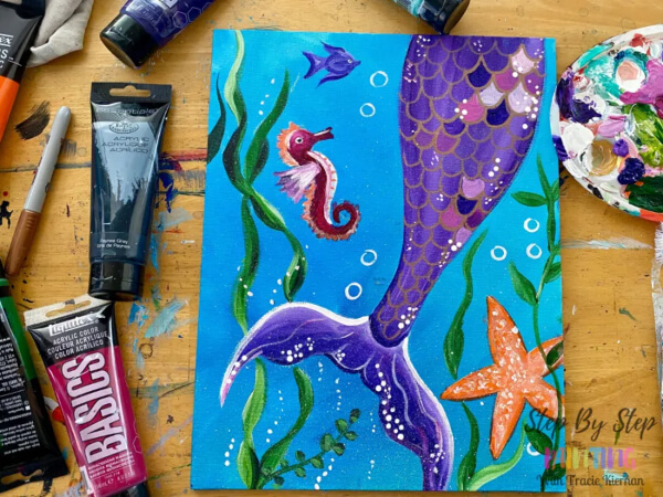 Step By Step Mermaid Tail Painting