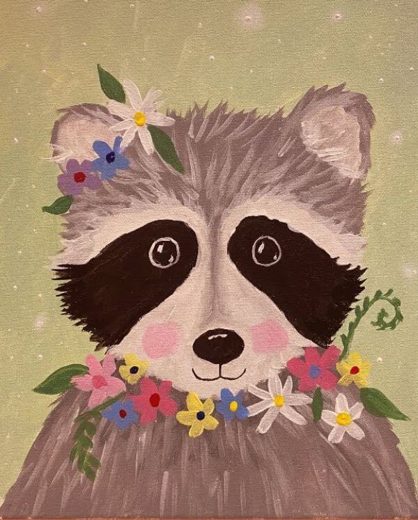Step By Step Raccoon Painting For Kids