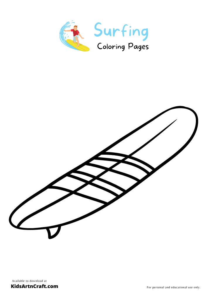 Surfing Coloring Pages For Kids – Free Printables