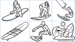 Surfing Coloring Pages For Kids – Free Printables - Kids Art &amp; Craft