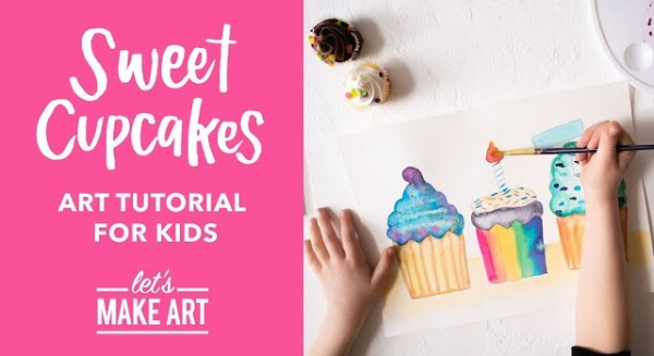 Sweet Cupcakes Painting For Kids
