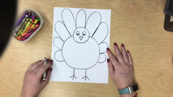 Turkey Drawing & Sketches for Kids Thanksgiving Turkey Drawing Tutorial