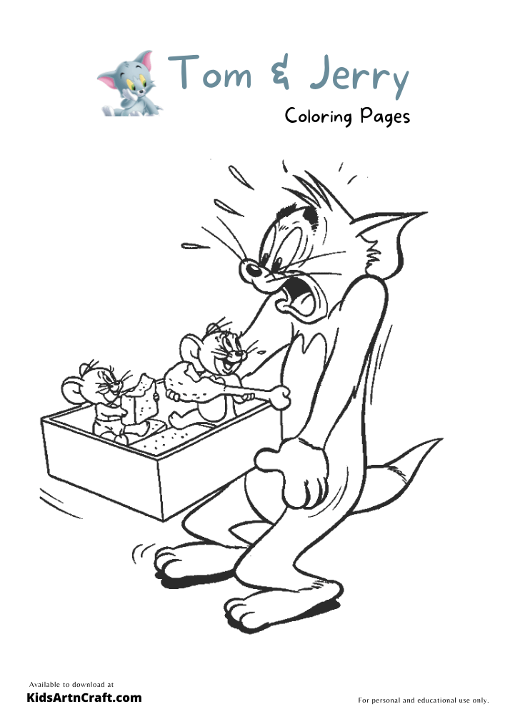 Tom and Jerry Coloring Pages For Kids – Free Printables