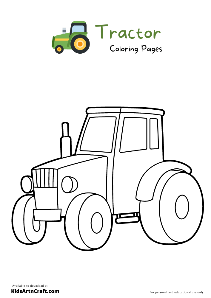Tractors Coloring Pages For Kids