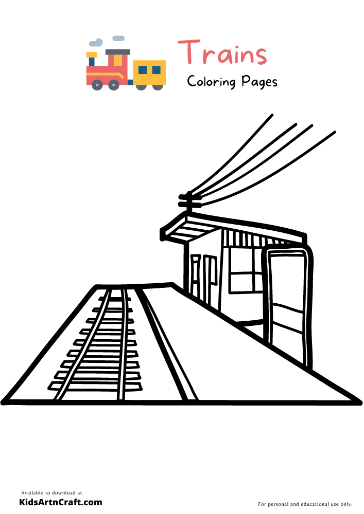 Trains Coloring Pages For Kids