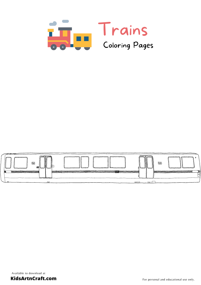 Trains Coloring Pages For Kids