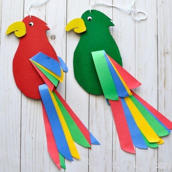 Parrot Cardboard Craft For Kids How To Make Twirling Parrot Craft Out Of Cardboard