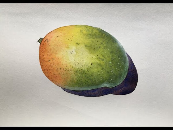 Water Color Mango Painting Tutorial