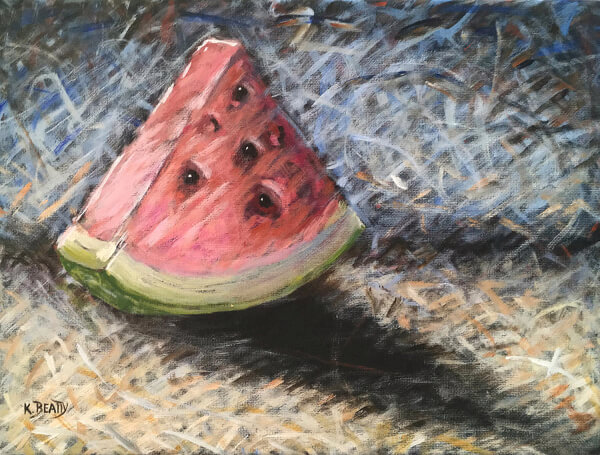 Watermelon Slice Painting Art Ideas Watermelon Paintings for Kids