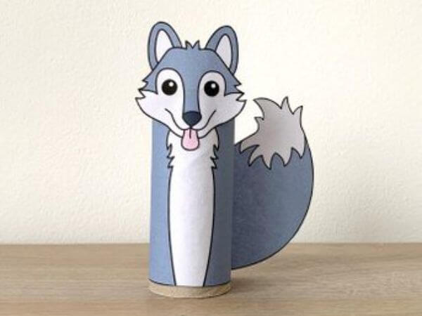 Wolf Toilet Paper Roll Craft For Kids