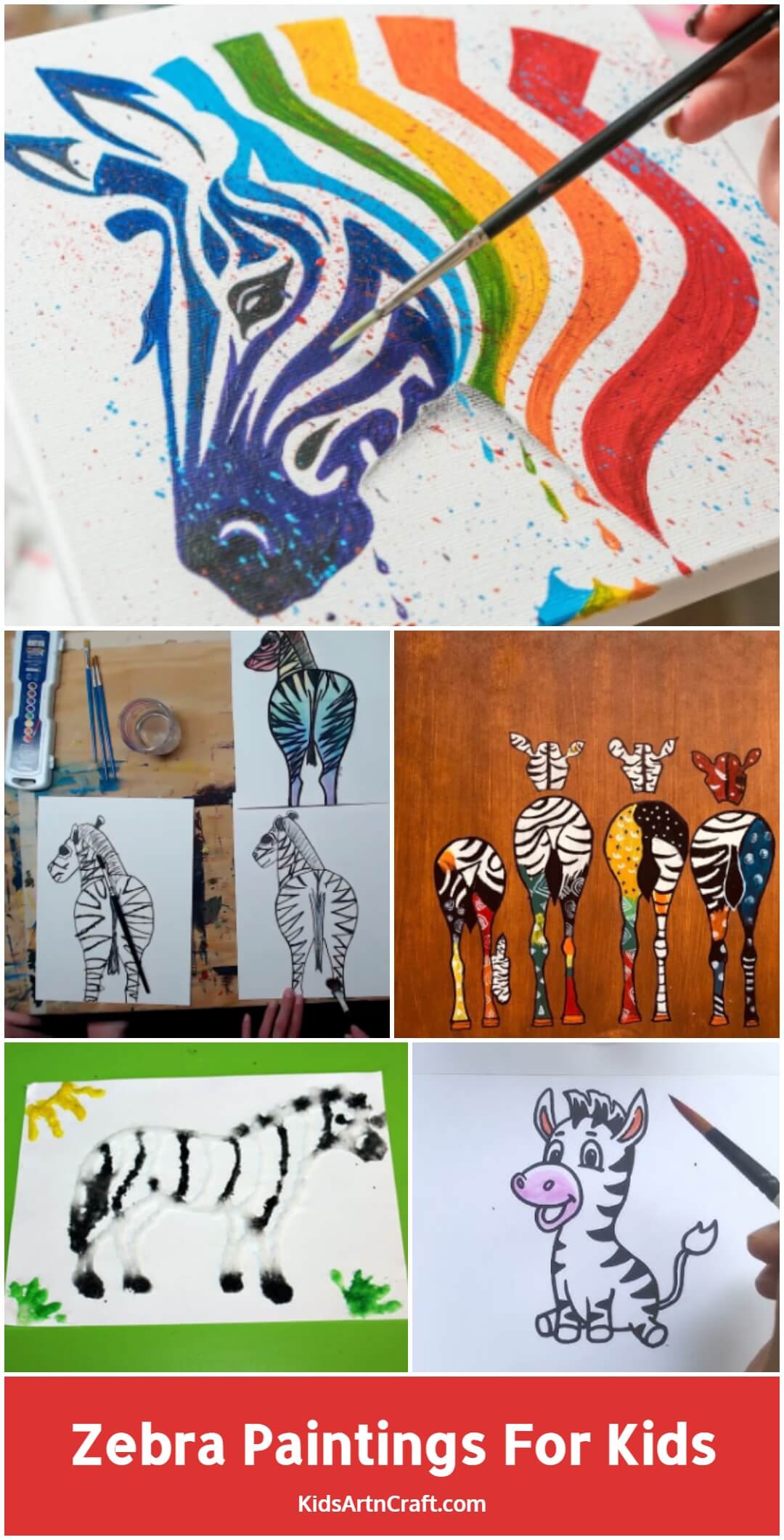 Zebra Paintings For Kids