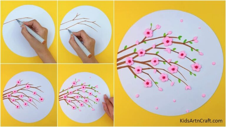 3D Flower Dough Art for Kids - Step by Step Tutorial - Kids Art & Craft
