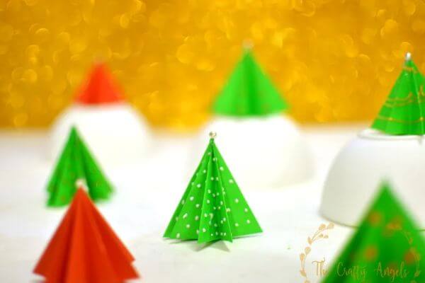 3D Origami Christmas Tree Tutorial For Kids