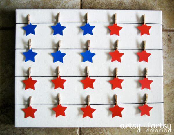 4th Of July Clothesline Art Project Activities
