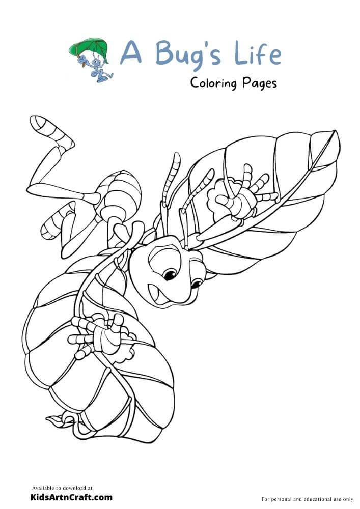 A Bug's Life Drawing For Kids