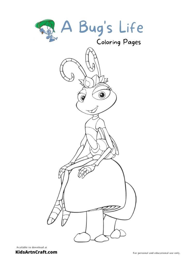 A Bug's Life Coloring Pages For Kids