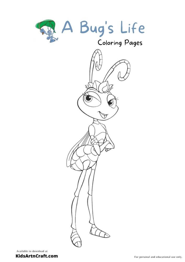 A Bug's Life Coloring Pages For Kids