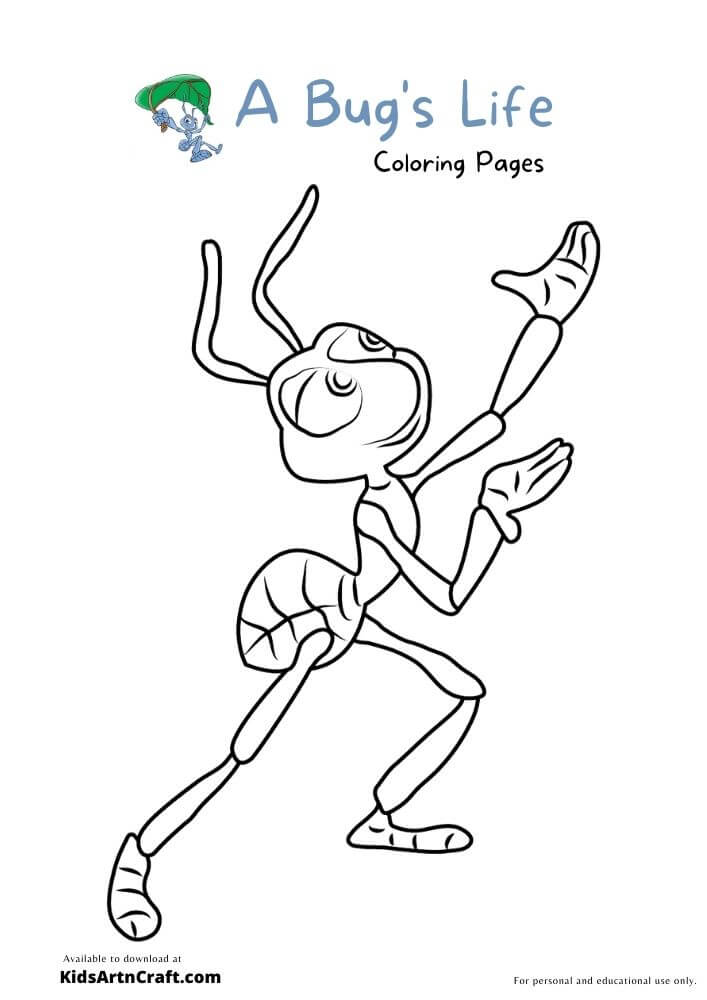 A Bug's Life Coloring Pages For Kids
