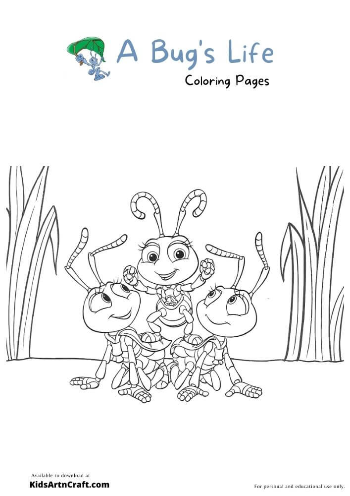 A Bug's Life Coloring Pages For Kids