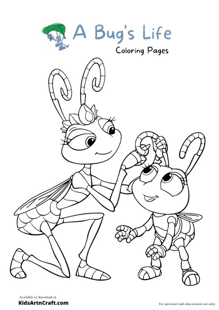 A Bug's Life Coloring Pages For Kids