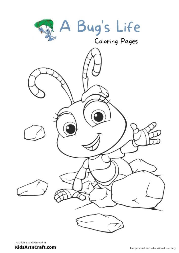 A Bug's Life Drawing For Kids