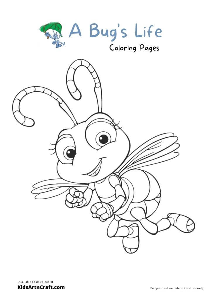 A Bug's Life Coloring Pages For Kids – Free Printables - Kids Art & Craft