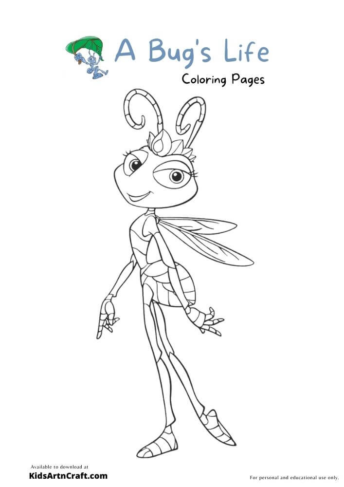 A Bug's Life Drawing For Kids