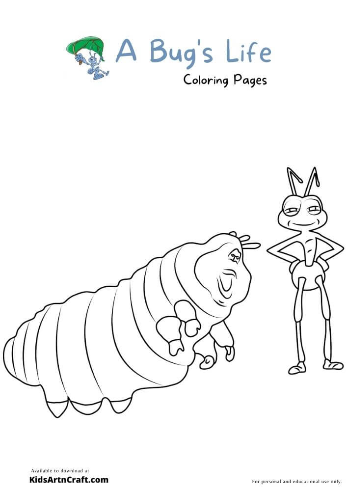 A Bug's Life Coloring Pages For Kids