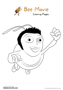 Bee Movie Coloring Pages For Kids - Bee Movie Coloring Pages 2 212x300 