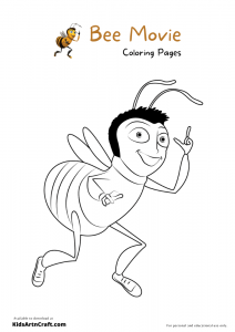 Bee Movie Coloring Pages For Kids - Bee Movie Coloring Pages 5 212x300 