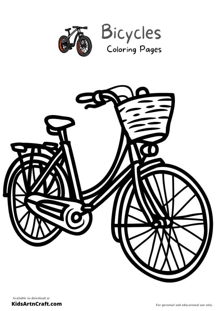 Bicycles Drawing For Kids