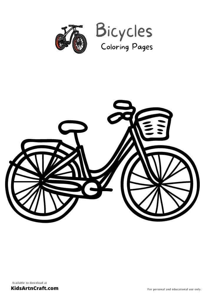 Bicycles Drawing For Kids