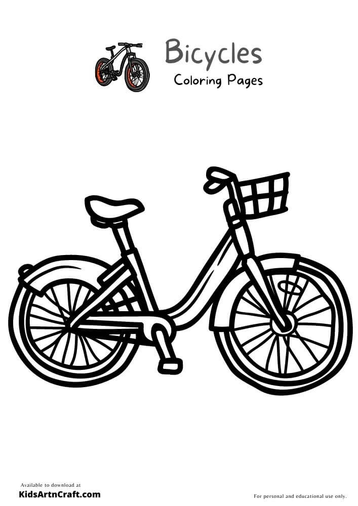 Bicycles Drawing For Kids