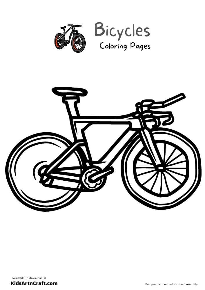 Bicycles Drawing For Kids