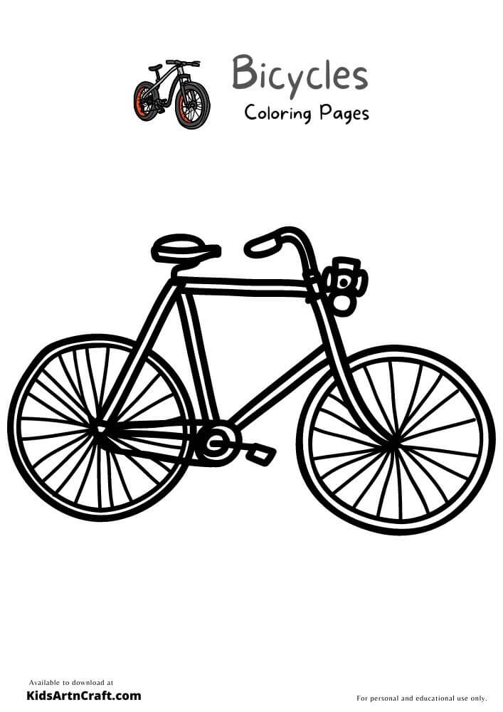 Bicycles Drawing For Kids