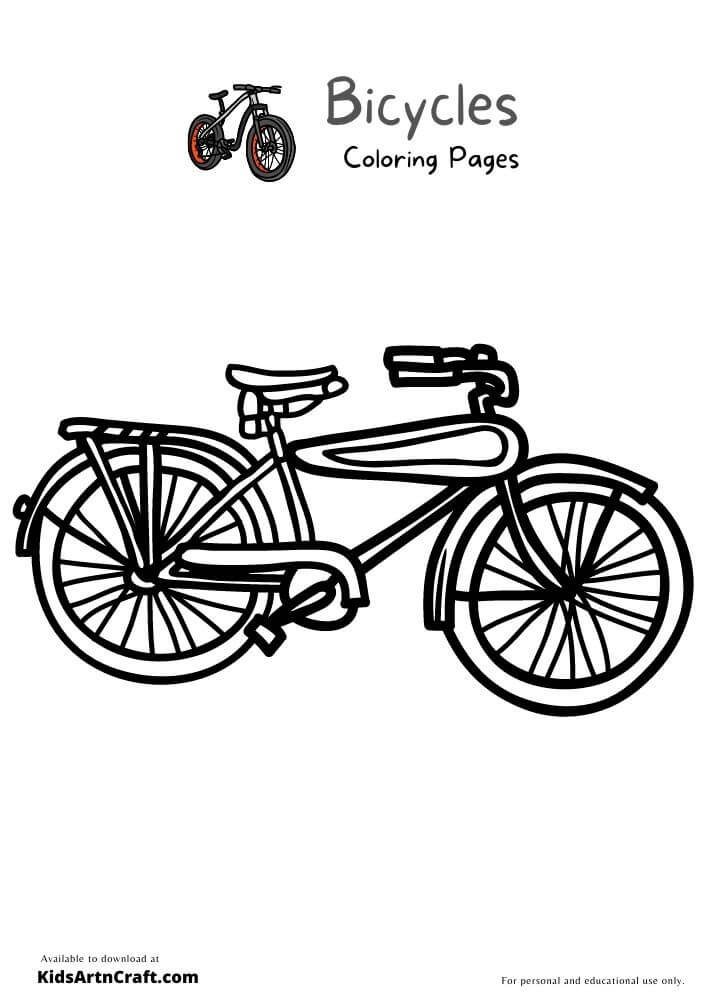 Bicycles Drawing For Kids