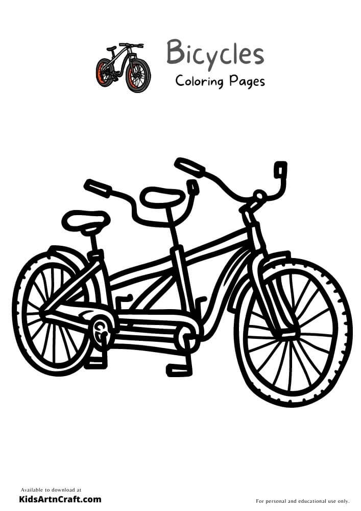Bicycles Drawing For Kids