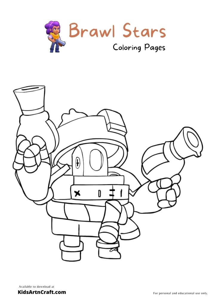 Brawl Stars Coloring Pages For Kids