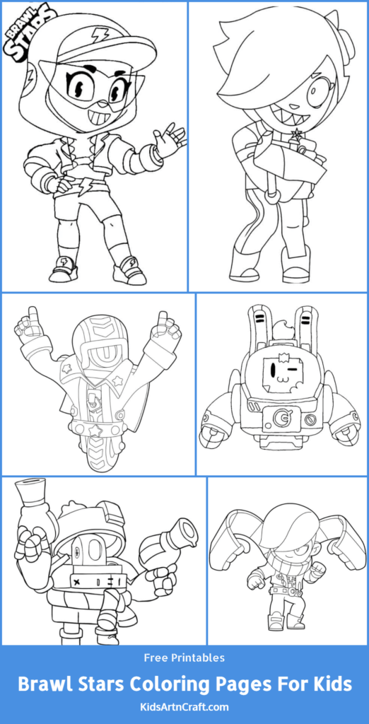 Coloring page Brawl Stars  The Stunt Show  Bonnie  Janet 2