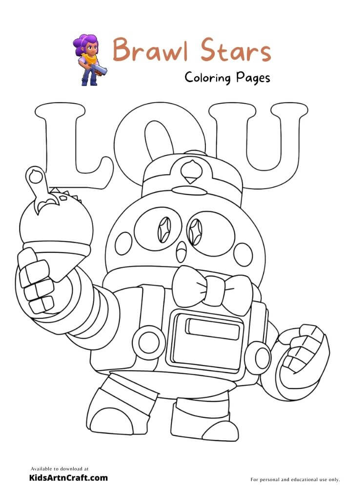 Brawl Stars Coloring Pages For Kids